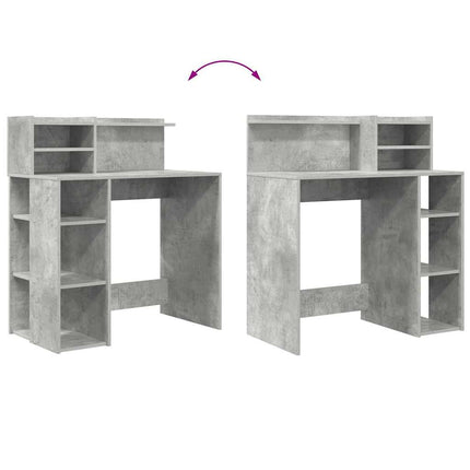 Skrivbord Betonggrå 90 x 48 x 101,5 cm Konstruerat trä