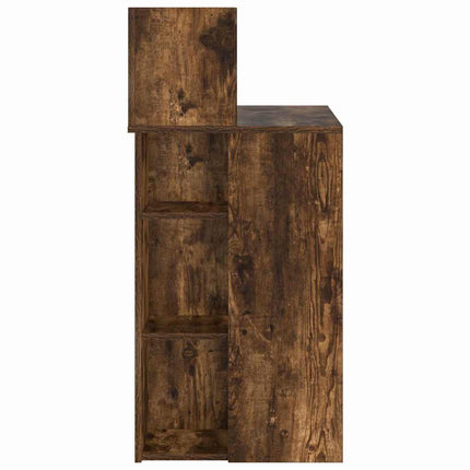 Skrivbord med hylla Rökt ek 90 x 48 x 101,5 cm Konstruerat trä