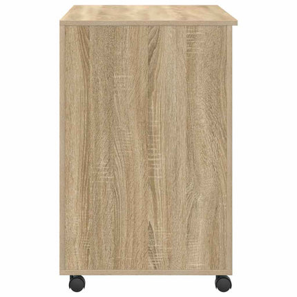Skrivbord med Hjul Sonoma-ek 91 x 50 x 77 cm Konstruerat trä