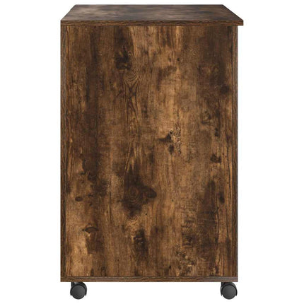 Skrivbord med Hjul Rökt ek 91 x 50 x 77 cm Konstruerat trä