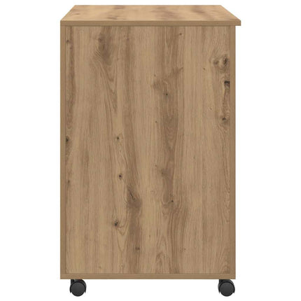 Skrivbord med Hjul Artisan Ek 91 x 50 x 77 cm Konstruerat trä