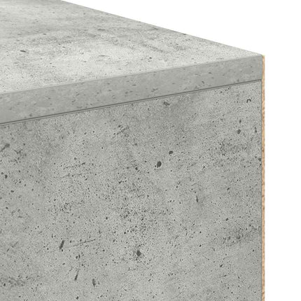 Skrivbord med hylla Betonggrå 102 x 50 x 75 cm Konstruerat trä