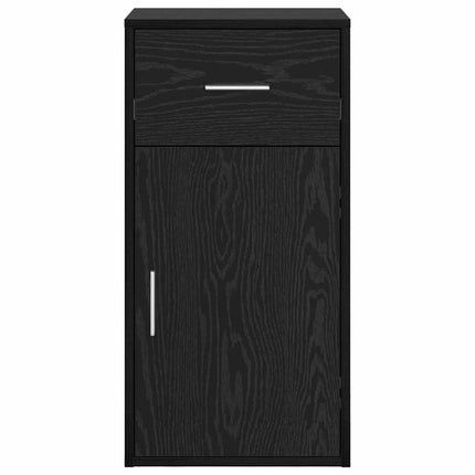 Sideboard med låda Svart Ek 38 x 34 x 75 cm