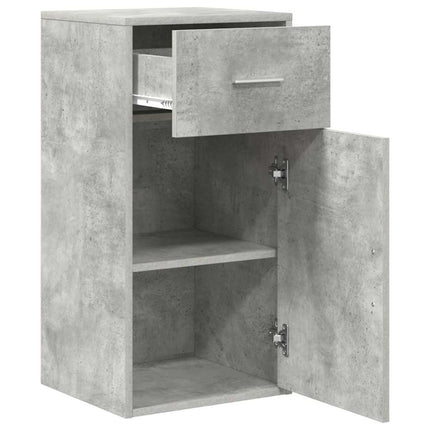 Sideboard med låda Betonggrå 38 x 34 x 75 cm