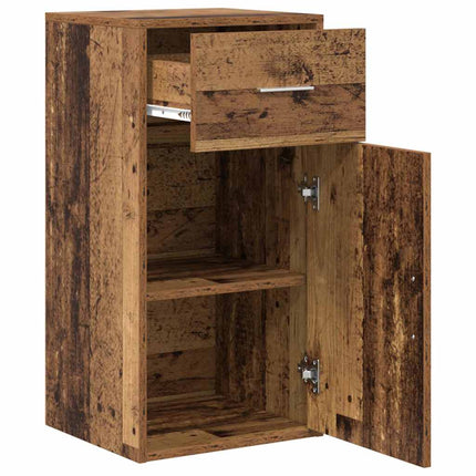 Sideboard med låda Gammalt trä 38 x 34 x 75 cm