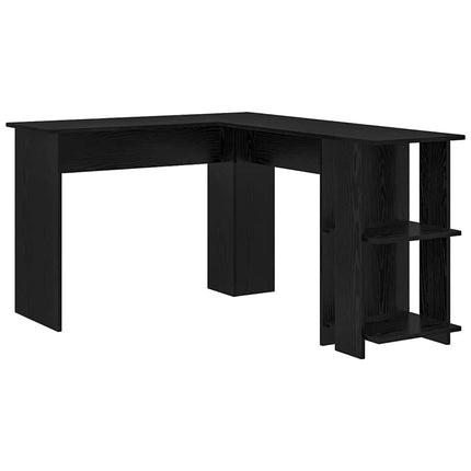 Hörnskrivbord Svart Ek 140 x 113,5 x 75 cm Konstruerat trä