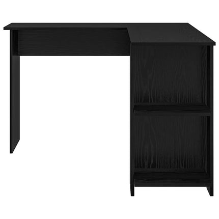 Hörnskrivbord Svart Ek 140 x 113,5 x 75 cm Konstruerat trä