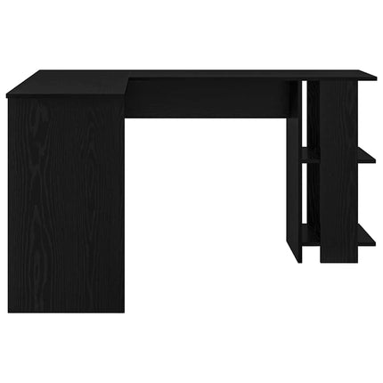Hörnskrivbord Svart Ek 140 x 113,5 x 75 cm Konstruerat trä