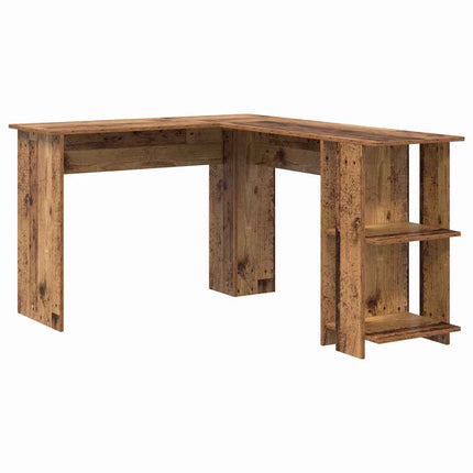 Hörnskrivbord Gammalt trä Konstruerat trä 140 x 113,5 x 75 cm