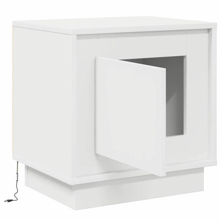 Nattduksbord Vit 44 x 34,5 x 45 cm Konstruerat trä