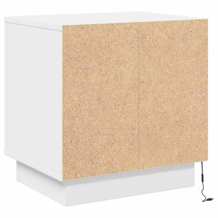 Nattduksbord 2 pcs Vit 44 x 34,5 x 45 cm Konstruerat trä