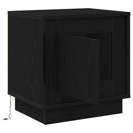 Nattduksbord 2 st Svart 44 x 34,5 x 45 cm Konstruerat trä