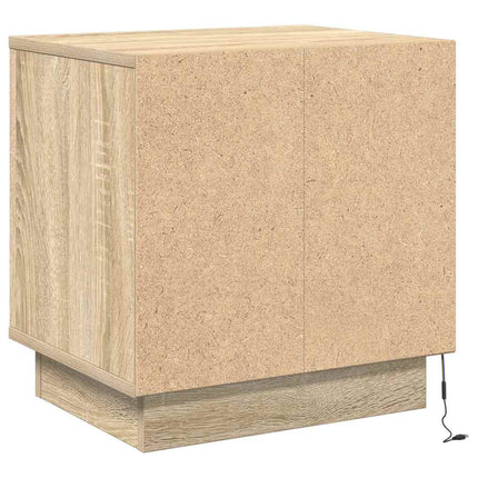 Nattduksbord 2 pcs Sonoma-ek 44 x 34,5 x 45 cm Konstruerat trä