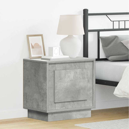 Nattduksbord 2 pcs Betonggrå 44 x 34,5 x 45 cm Konstruerat trä
