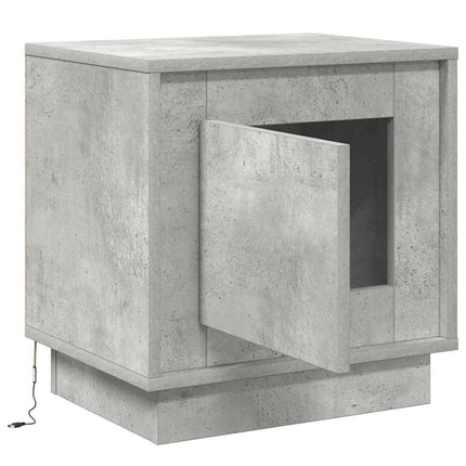 Nattduksbord 2 pcs Betonggrå 44 x 34,5 x 45 cm Konstruerat trä