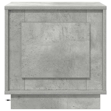 Nattduksbord 2 pcs Betonggrå 44 x 34,5 x 45 cm Konstruerat trä
