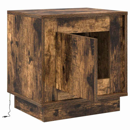Nattduksbord Rökt ek 44 x 34,5 x 45 cm Konstruerat trä