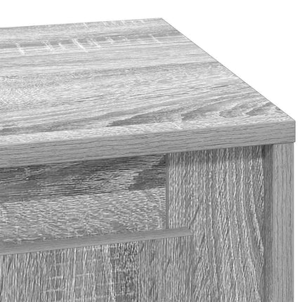 Nattduksbord 2 pcs Grå 44 x 34,5 x 45 cm Konstruerat trä