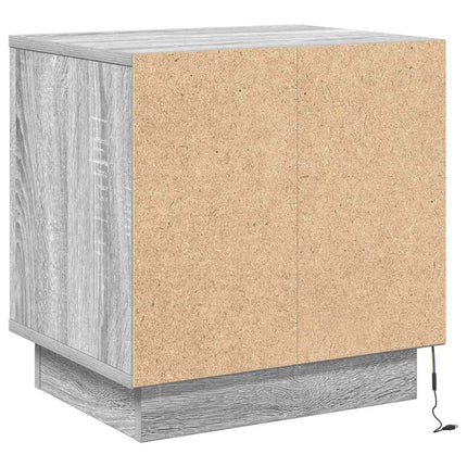 Nattduksbord 2 pcs Grå 44 x 34,5 x 45 cm Konstruerat trä