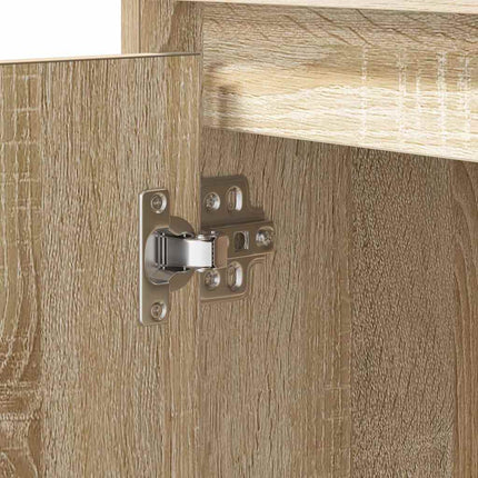 Nattduksbord 2 pcs Sonoma-ek 50 x 34,5 x 50 cm Konstruerat trä