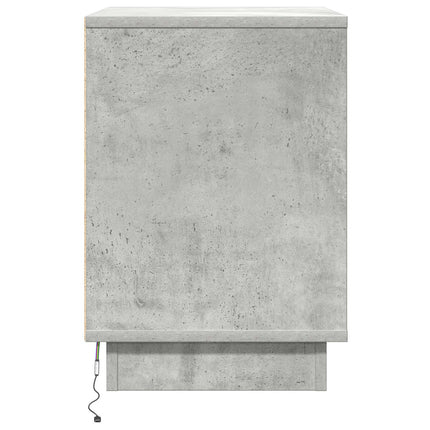Nattduksbord Betonggrå 50 x 34,5 x 50 cm Konstruerat trä