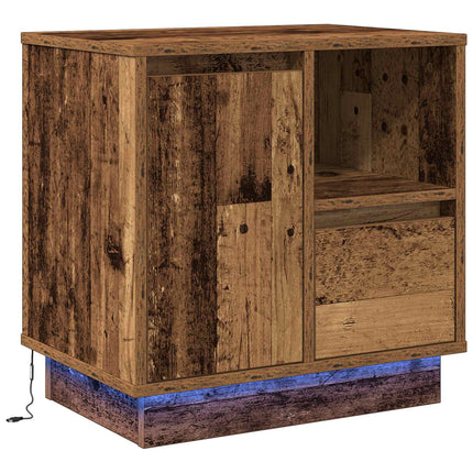 Nattduksbord Gammalt trä 50 x 34,5 x 50 cm Konstruerat trä