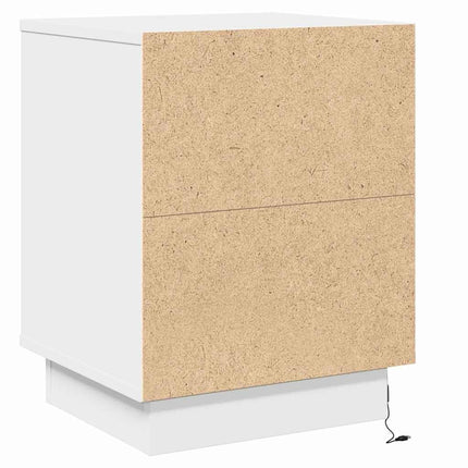 Nattduksbord 2 pcs Vit 39 x 34,5 x 50 cm Konstruerat trä