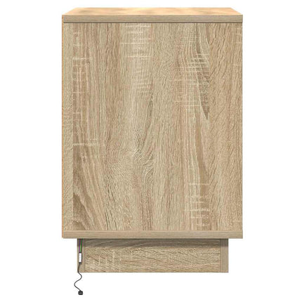Nattduksbord 2 st Sonoma-ek 39 x 34,5 x 50 cm Konstruerat trä