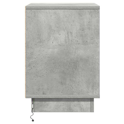 Nattduksbord 2 pcs Betonggrå 39 x 34,5 x 50 cm Konstruerat trä