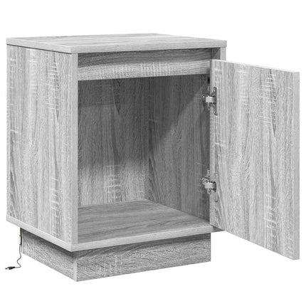Nattduksbord 2 pcs Grå 39 x 34,5 x 50 cm Konstruerat trä