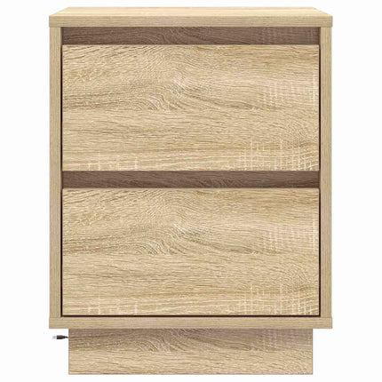 Nattduksbord 2 pcs Sonoma-ek 39 x 34,5 x 50 cm Konstruerat trä