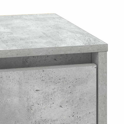 Nattduksbord 2 pcs Betonggrå 39 x 34,5 x 50 cm Konstruerat trä