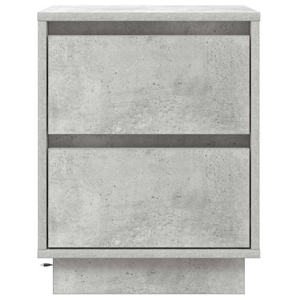 Nattduksbord 2 pcs Betonggrå 39 x 34,5 x 50 cm Konstruerat trä
