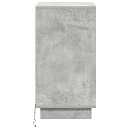 Nattduksbord Betonggrå 39 x 34,5 x 65 cm Konstruerat trä