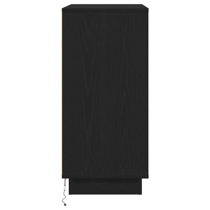Nattduksbord Svart Ek 71 x 34,5 x 75 cm Konstruerat trä
