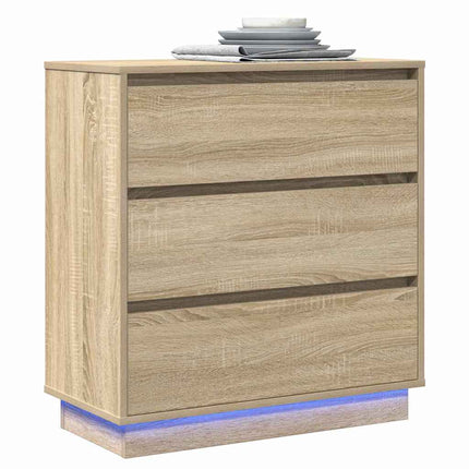 Nattduksbord Sonoma-ek 71 x 34,5 x 75 cm Konstruerat trä