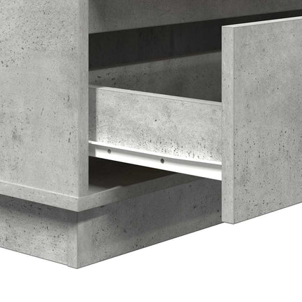 Nattduksbord Betonggrå 71 x 34,5 x 75 cm Konstruerat trä