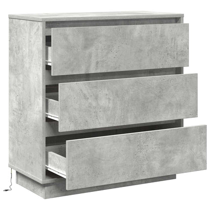 Nattduksbord Betonggrå 71 x 34,5 x 75 cm Konstruerat trä