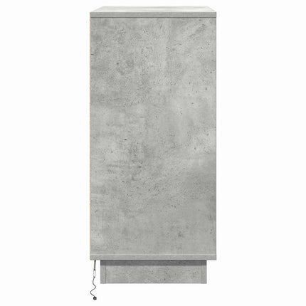 Nattduksbord Betonggrå 71 x 34,5 x 75 cm Konstruerat trä
