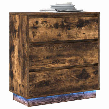 Nattduksbord Rökt ek 71 x 34,5 x 75 cm Konstruerat trä