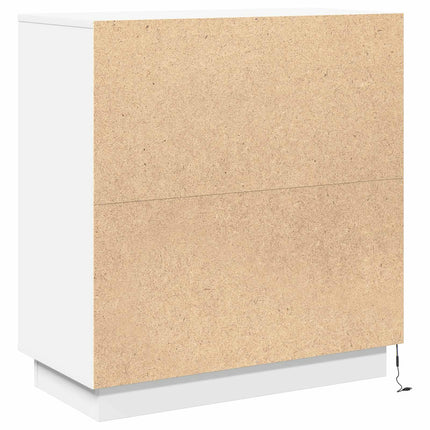 LED-sido bord för Vit 71 x 34,5 x 75 cm Konstruerat trä