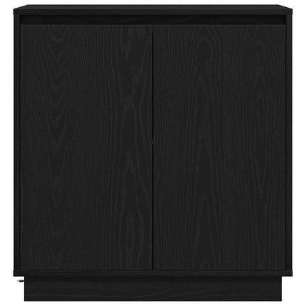 LED-sido bord Svart ek 71 x 34,5 x 75 cm Konstruerat trä