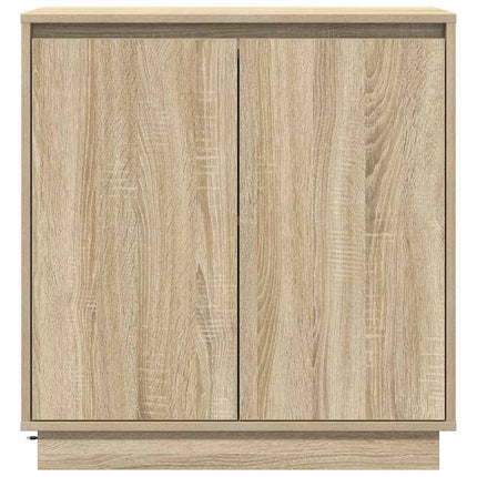 LED-sido bord Sonoma-ek 71 x 34,5 x 75 cm Konstruerat trä