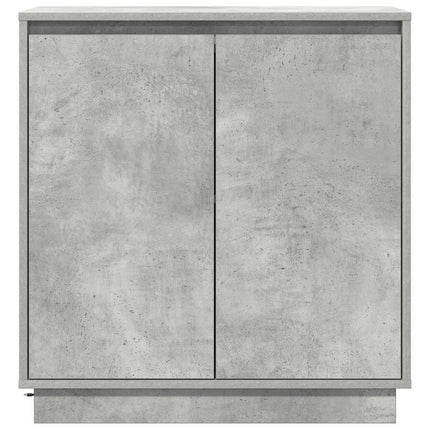 LED-sido bord Betonggrå 71 x 34,5 x 75 cm Konstruerat trä