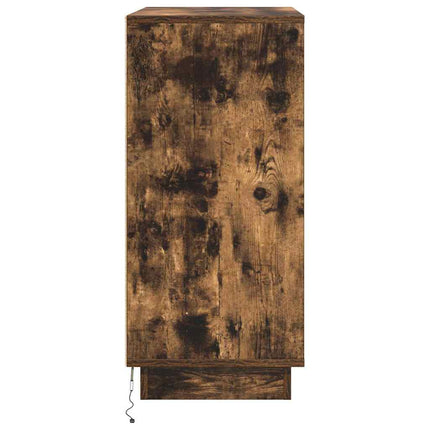 LED-sido bord för Rökt ek 71 x 34,5 x 75 cm Konstruerat trä