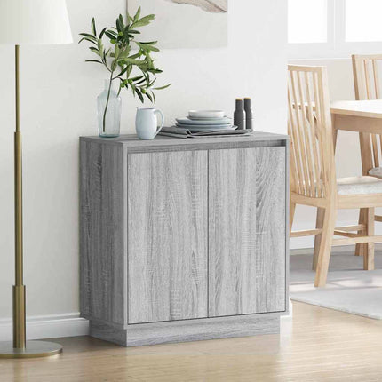 LED-sido bord Grå sonoma-ek 71 x 34,5 x 75 cm Konstruerat trä