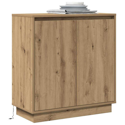 LED-sido bord Artisan-ek 71 x 34,5 x 75 cm Konstruerat trä