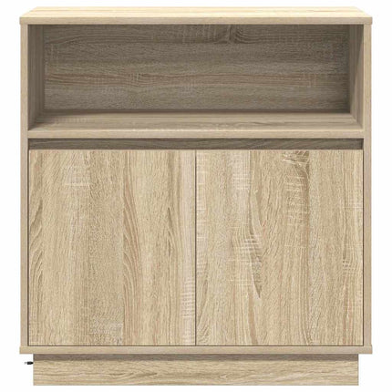 LED-sido bord Sonoma-ek 71 x 34,5 x 75 cm Konstruerat trä