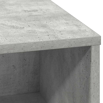 LED-sido bord Betonggrå 71 x 34,5 x 75 cm Konstruerat trä