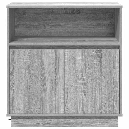 LED-sido bord Grå Sonoma 71 x 34,5 x 75 cm Konstruerat trä